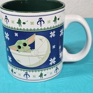 Silver Buffalo Star Wars: The Mandalorian Grogu Christmas Sweater Ceramic Mug
